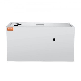 Trampa de Grasa Comercial, Interceptor de Grasa de 11.3 kg, Interceptor de Entrada Superior, Trampa de Grasa de Acero Inoxidable Bajo Fregadero, Separador de Agua Residual de 6.4 GPM, para Restaur...