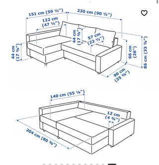 Sofá cama chaislongue FRIHETEN IKEA gris