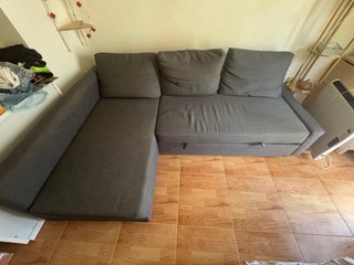 Sofá cama chaislongue FRIHETEN IKEA gris