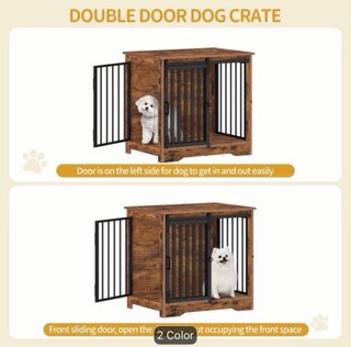 Casa para perro/mueble marrón y negro