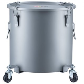 Cubo de Grasa para Freír, Caddy de Desecho de Aceite de 16 Gal con Base de Ruedas, Recubrimiento a Prueba de Óxido de Acero al Carbono, Contenedor de Transporte de Aceite con Tapa, Clips de Bloque...