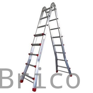 Escalera Telescópica Aluminio 4+4 Pestaña