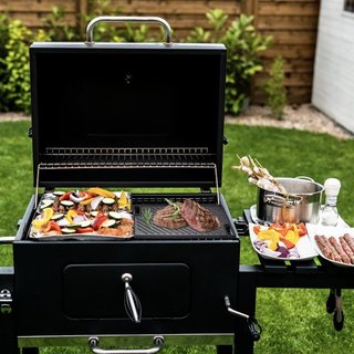 Reversible Grill/Griddle, 9.7"x16.7" Sartén de Hierro Fundido Pre-Sazonada, Sartén Rectangular para Doble Quemador, Sartén Familiar Antiadherente con Mangos, Placa Superior Plana para BBQ, Parrill...