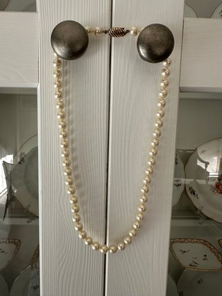 Conjunto  Majorica Collar y Pendientes de perla