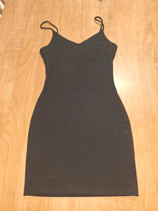 Vestido Negro Mango Talla S Ajustado