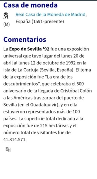 Moneda 25 Pesetas 1992 España