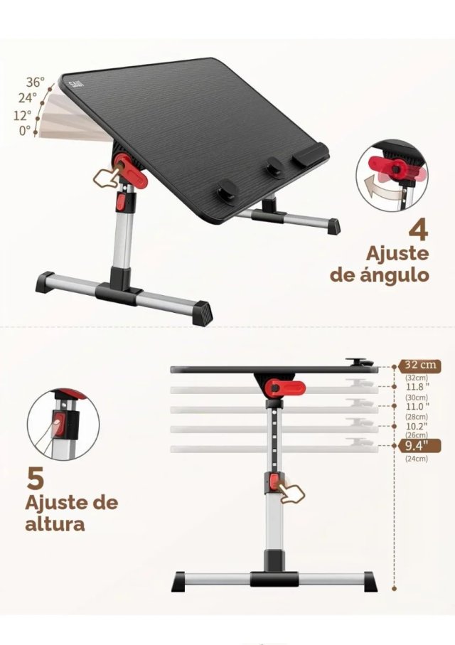Mesa Portátil SAIJI Ajustable Plegable