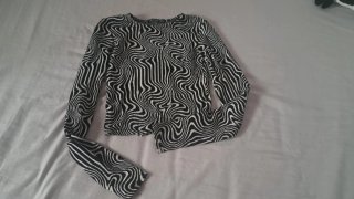 Camiseta Bershka manga larga estampado
