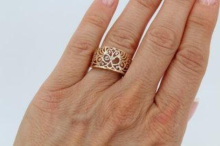 Anillo Ancho Mariposa Oro 18k.Ref:042-01-00012.