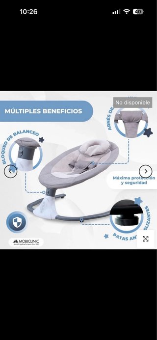 Hamaca eléctrica para bebé