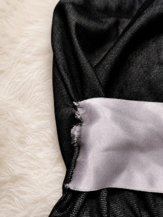 Vestido de fiesta negro y blanco