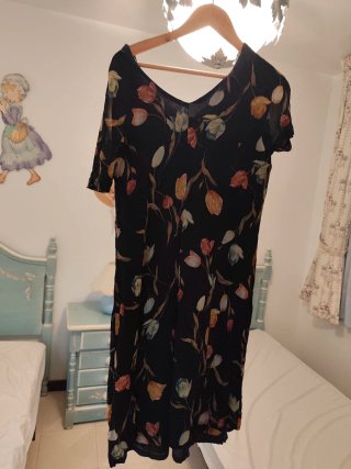 Vestido estampado floral con forro