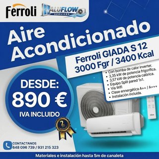 Aire Acondicionado Ferroli GIADA S 12