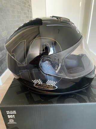 Casco Moto LS2 Negro Talla XS