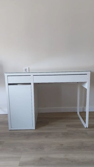 Escritorio Ikea Blanco con Cristal