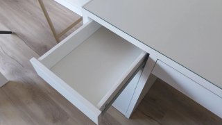 Escritorio Ikea Blanco con Cristal
