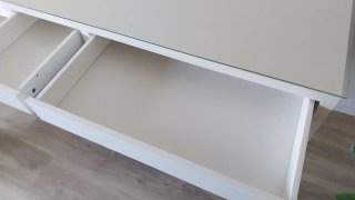 Escritorio Ikea Blanco con Cristal