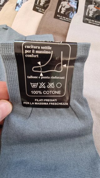 Set 6 paia calz lunghi uomo cotone taglia 43/45