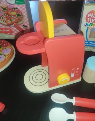 Juguetes madera cocina y pizza