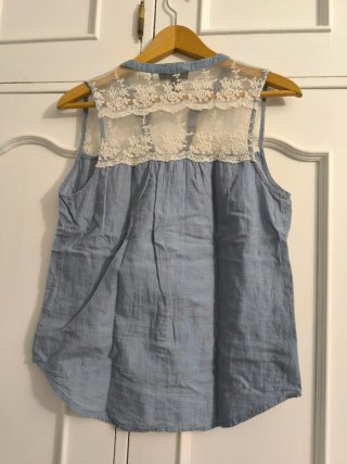 Blusa encaje azul Talla S