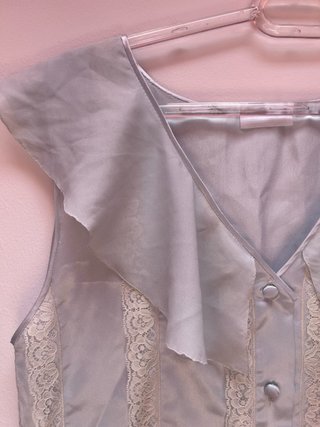 Camisón azul con encaje