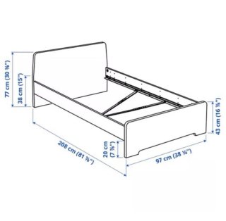 Cama Ikea Askvoll blanca