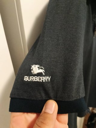 Polo Burberry Original Gris Oscuro talla L