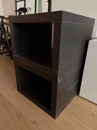 2 Muebles bajos Ikea madera oscura