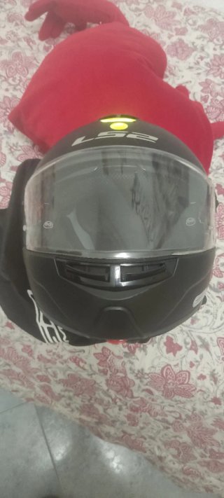 Casco LS2 STROBE Negro con intercomunicador.(S)
