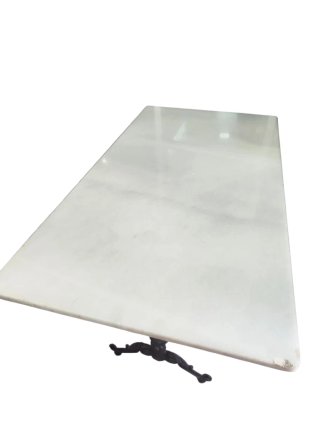 Mesa Hierro Forjado y Mármol Negra/Blanca