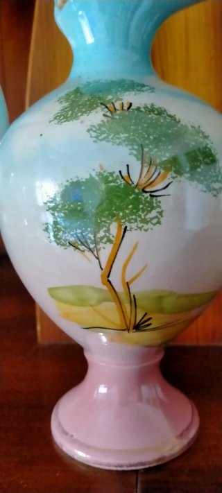 Vasetto vintage ceramica dipinto
