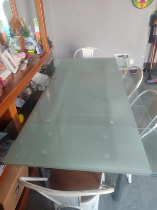 Mesa Comedor Cristal Extensible
