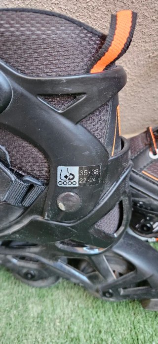 Patines en línea de niño Oxelo Negro y Naranja