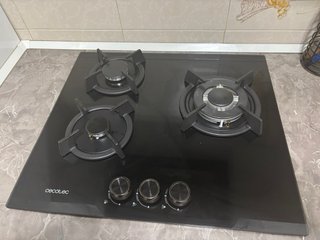 Placa de gas Cecotec negra