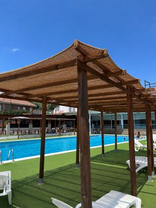 Toldo vela coco natural 4x3 m 60% ocultación