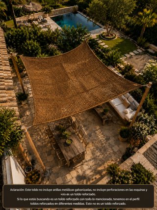 Toldo vela coco natural 4x3 m 60% ocultación