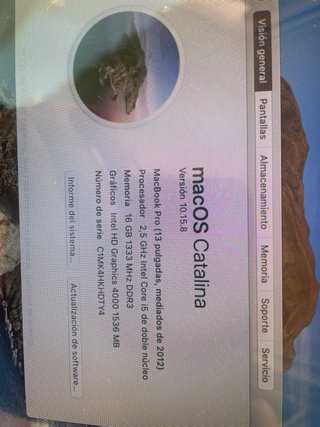 MacBook Pro 13” (2012) 16gb SSD256