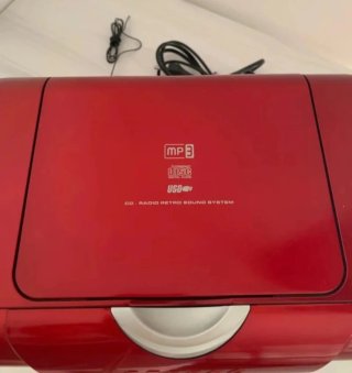 Radio CD Sunstech Vintage Roja con USB