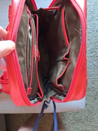 Mochila roja acolchada