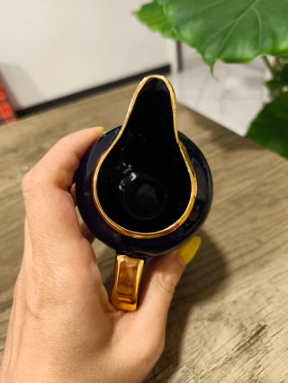 Servizio da caffè vintage blu e oro