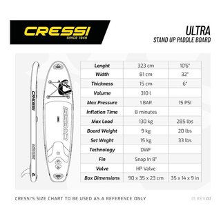 Paddle Board Cressi Ultra Isup Set NUEVO