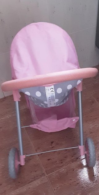 Silleta para muñecos con estampado de lunares