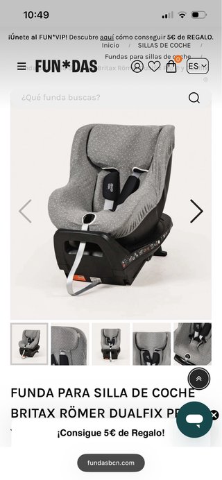 Funda NUEVA silla coche Britax Rommer Dualfix