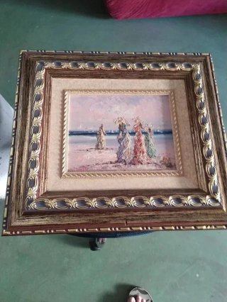 Cuadro Óleo P. Winson Mujeres Playa
