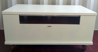 Mesa/Carrito TV Madera Maciza Beige