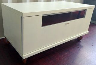 Mesa/Carrito TV Madera Maciza Beige