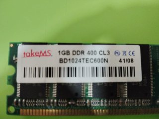 Memoria RAM TakeMS 1GB DDR 400 CL3