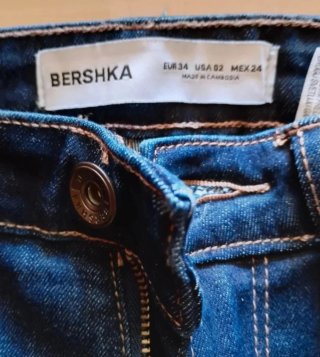 Pantalón vaquero mujer Bershka azul