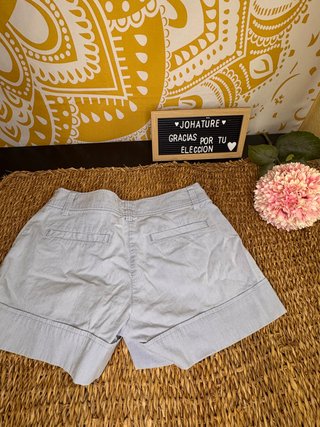 Short H&M de Rayas Azul y Blanco Talla 38