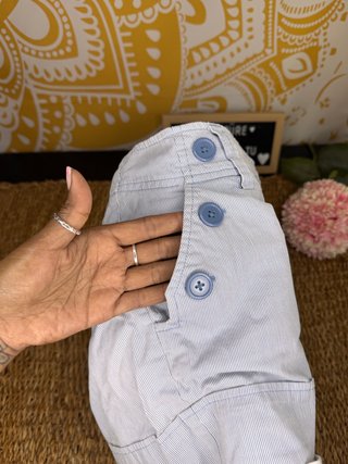 Short H&M de Rayas Azul y Blanco Talla 38